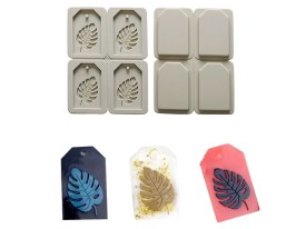 Molde silicona tag aromatico 4 cavidades